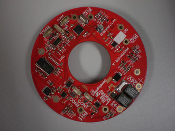 Red Round LED PCB Assembly , Dual Layer PCB Board